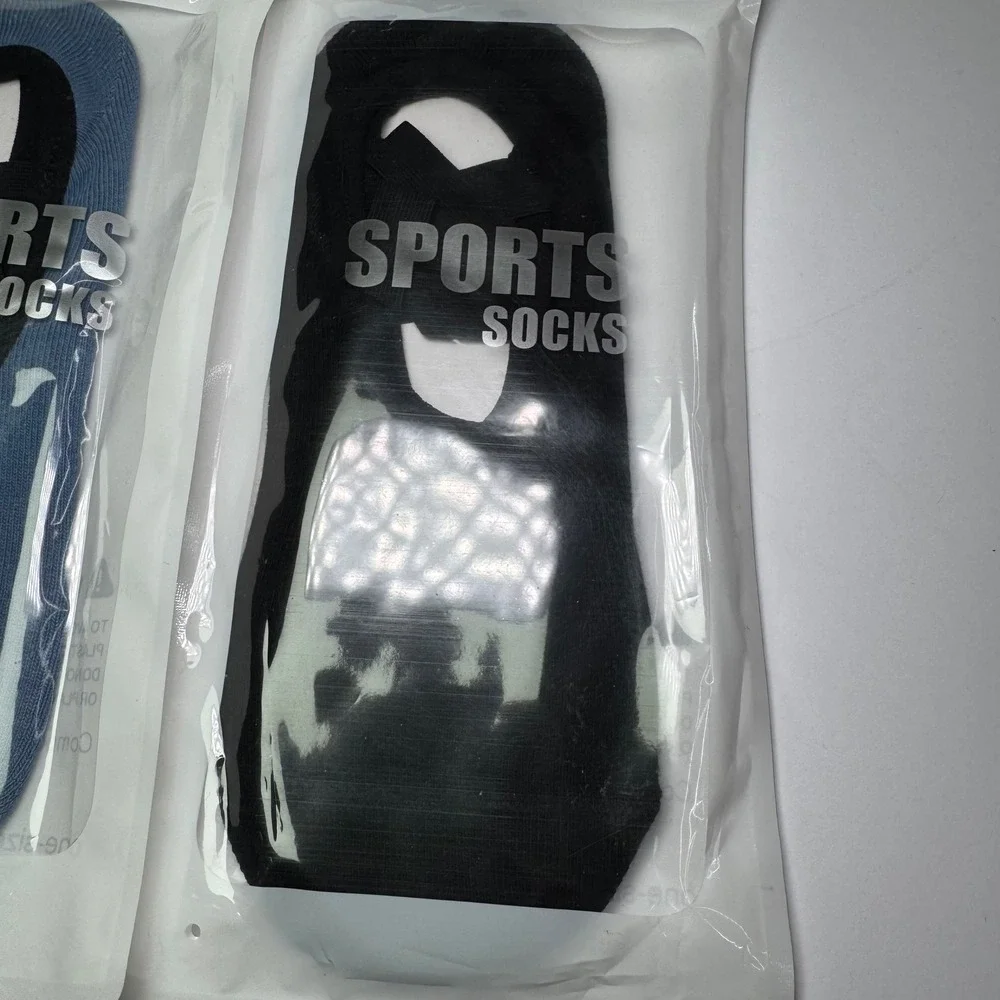 NEW Athletic Sports Yoga Socks No Show Non Slip Strap One Size Women 3 Pair Pack